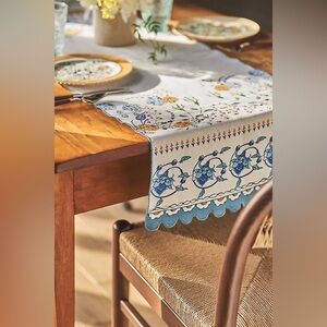RARE Anthropologie Turkuaz Kitchen Posy Table Runner NWT
